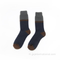 Patchwork de couleur unie de haute qualité chaussettes pour hommes